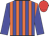 Blue and Orange stripes, Blue sleeves, Red cap