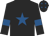 Black, royal blue star, armlets and stars on cap