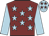 Maroon, Light Blue stars and sleeves, Light Blue cap, Maroon stars
