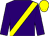 PURPLE, yellow sash, yellow cap