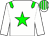 White, green epaulets, green star, white cap, green stripes