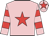 Pink, red star, hooped sleeves and star on cap