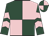 Dark green and pink (quartered), chevrons on sleeves