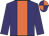 Purple, orange stripe, quartered cap