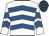 White & royal blue chevrons, dark blue cap