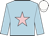 Light blue, pink star, white cap