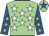 Light green, white stars, royal blue sleeves, light green stars, light green cap, royal blue star