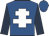 Royal blue, white cross of lorraine, dark blue sleeves