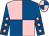 Royal blue & pink quartered, pink stars on sleeves, quartered cap