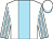 White, sky blue stripe, striped sleeves, white cap, sky blue peak