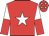 Red, white star, white and red halved sleeves, red cap, white stars