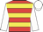 Red and yellow hoops, white sleeves and cap