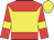 Yellow, red yoke, red belt, red sleeves, yellow armlets, yellow cap