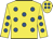 Yellow, royal blue spots