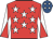 Red, white stars, white and red diabolo on sleeves, royal blue cap, white stars