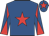 Royal blue, red star, diabolo on sleeves and star on cap