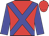 Red body, blue cross sashes, blue arms, red cap