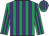 Emerald green and purple stripes