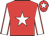 Red, white star, white sleeves, red seams, red cap, white star