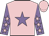 Pink, mauve star, mauve sleeves, pink stars and cap