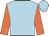 Light blue, orange sleeves