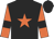 Black, orange star, orange sleeves, black armlets
