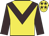 Yellow body, brown chevron, brown arms, yellow cap, brown stars