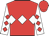 Red body, white triple diamond, white arms, red diamonds, red cap