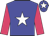 Big-blue body, white star, rose arms, big-blue cap, white star