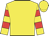 Yellow, red hooped sleeves
