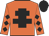 Orange, black cross of lorraine, diamonds on sleeves, black cap