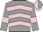 grey, pink chevrons, pink armlets, pink and grey halved cap