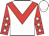 White, red chevron, red sleeves, white stars and cap