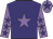 Purple, mauve star and sleeves, purple stars, mauve cap, purple star