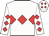 White, red triple diamond, diamonds on sleeves and cap
