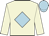Beige, light blue diamond, light blue cap