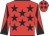 Red, black stars, diabolo on sleeves and stars on cap