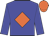 Blue body, orange diamond, blue arms, orange cap
