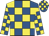 Royal blue and yellow check
