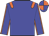 Blue, orange epaulets, orange seams on sleeves, quartered cap
