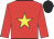 red, yellow star, black cap