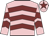 Pink & maroon chevrons, maroon star on cap