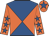 Orange & royal blue diabolo, royal blue stars on sleeves, royal blue star on cap