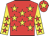 Red, yellow stars, yellow sleeves, red stars, red cap, yellow star