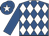 Royal blue and white diamonds, royal blue sleeves, white star on cap