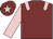 Maroon, pink epaulets, sleeves and star on cap
