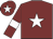 Maroon, white star, armlets and star on cap