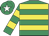 EMERALD GREEN, YELLOW hoops, EMERALD GREEN cap, WHITE star