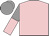 Pink, grey and pink halved sleeves, grey cap
