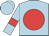 Light blue, red disc and armlets
